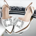 Női balerina cipő BY62-1 Fehér » MeiShoes.ro