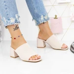 Női sarkú papucs M325-1 Bézs » MeiShoes.ro