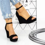 Női platform szandál 2HXS23 Fekete » MeiShoes.ro