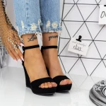Női platform szandál 2HXS23 Fekete » MeiShoes.ro