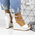 Női platform szandál 2HXS26 Fehér » MeiShoes.ro