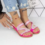 Női papucs alacsony talppal 2HXS27 Rózsaszín » MeiShoes.ro