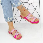 Női papucs alacsony talppal 2HXS27 Rózsaszín » MeiShoes.ro