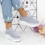 Női sportcipő platformmal 2W1 Szürke » MeiShoes.ro