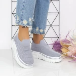 Női sportcipő platformmal 2W1 Szürke » MeiShoes.ro