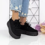 Női sportcipő platformmal 2W2 Fekete » MeiShoes.ro