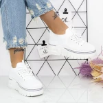 Női sportcipő platformmal 2W2 Fehér » MeiShoes.ro