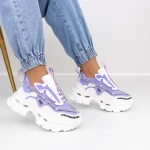 Női sportcipő platformmal 2138 Lila » MeiShoes.ro
