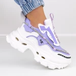 Női sportcipő platformmal 2138 Lila » MeiShoes.ro