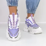 Női sportcipő platformmal 2138 Lila » MeiShoes.ro