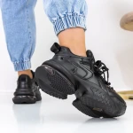 Női sportcipő platformmal 9915 Fekete » MeiShoes.ro