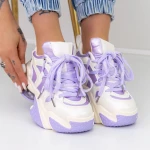 Női sportcipő platformmal 9915 Lila » MeiShoes.ro