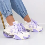 Női sportcipő platformmal 9915 Lila » MeiShoes.ro