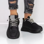 Női sportcipő platformmal 3WL3 Fekete » MeiShoes.ro