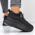 Női sportcipő platformmal 3WL3 Fekete » MeiShoes.ro