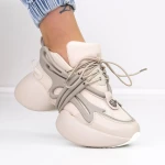 Női sportcipő platformmal M8 Barna » MeiShoes.ro