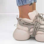 Női sportcipő platformmal M8 Barna » MeiShoes.ro