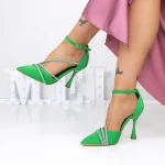 Stiletto cipő 3XKK22 Zöld » MeiShoes.ro