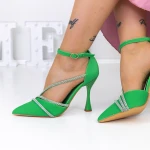 Stiletto cipő 3XKK22 Zöld » MeiShoes.ro