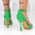 Stiletto cipő 3XKK22 Zöld » MeiShoes.ro