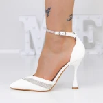 Stiletto cipő 3XKK23 Fehér » MeiShoes.ro