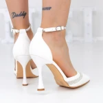 Stiletto cipő 3XKK23 Fehér » MeiShoes.ro