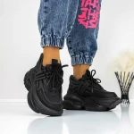 Női sportcipő platformmal 3WL5 Fekete » MeiShoes.ro