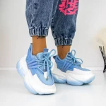 Női sportcipő platformmal 3WL5 Kék » MeiShoes.ro