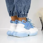 Női sportcipő platformmal 3WL5 Kék » MeiShoes.ro