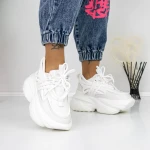 Női sportcipő platformmal 3WL5 Fehér » MeiShoes.ro