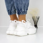 Női sportcipő platformmal 3WL5 Fehér » MeiShoes.ro