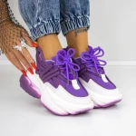Női sportcipő platformmal 3WL5 Lila » MeiShoes.ro
