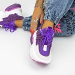 Női sportcipő platformmal 3WL5 Lila » MeiShoes.ro