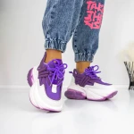 Női sportcipő platformmal 3WL5 Lila » MeiShoes.ro