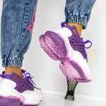 Női sportcipő platformmal 3WL5 Lila » MeiShoes.ro
