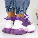 Női sportcipő platformmal 3WL5 Lila » MeiShoes.ro