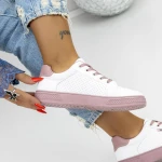 Női tornacipő 961 Rózsaszín-Fehér » MeiShoes.ro