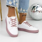Női tornacipő 961 Rózsaszín-Fehér » MeiShoes.ro