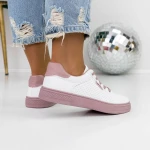 Női tornacipő 961 Rózsaszín-Fehér » MeiShoes.ro