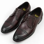 Elegáns férfi cipő 003-A036 Burgundia » MeiShoes.ro