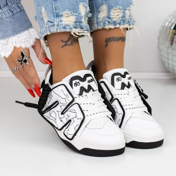 Női tornacipő 3WL37 Fehér » MeiShoes.ro