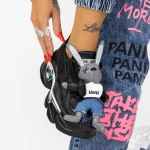 Női sportcipő platformmal 8233 Fekete » MeiShoes.ro