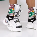 Tavaszi-őszi női csizma 69 Fehér » MeiShoes.ro