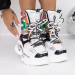 Tavaszi-őszi női csizma 69 Fehér » MeiShoes.ro