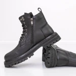 Férfi bakancs 9005 Fekete » MeiShoes.ro