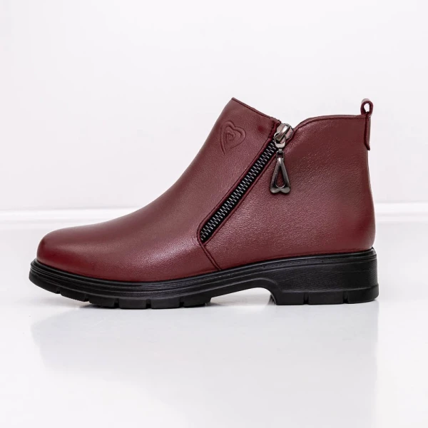 Tavaszi-őszi női csizma M7670 Burgundia » MeiShoes.ro