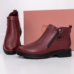 Tavaszi-őszi női csizma M7670 Burgundia » MeiShoes.ro