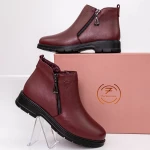 Tavaszi-őszi női csizma M7670 Burgundia » MeiShoes.ro