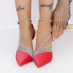 Stiletto cipő 3MZY1 Piros » MeiShoes.ro