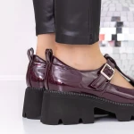 Női alkalmi cipő 3LE21 Burgundia » MeiShoes.ro